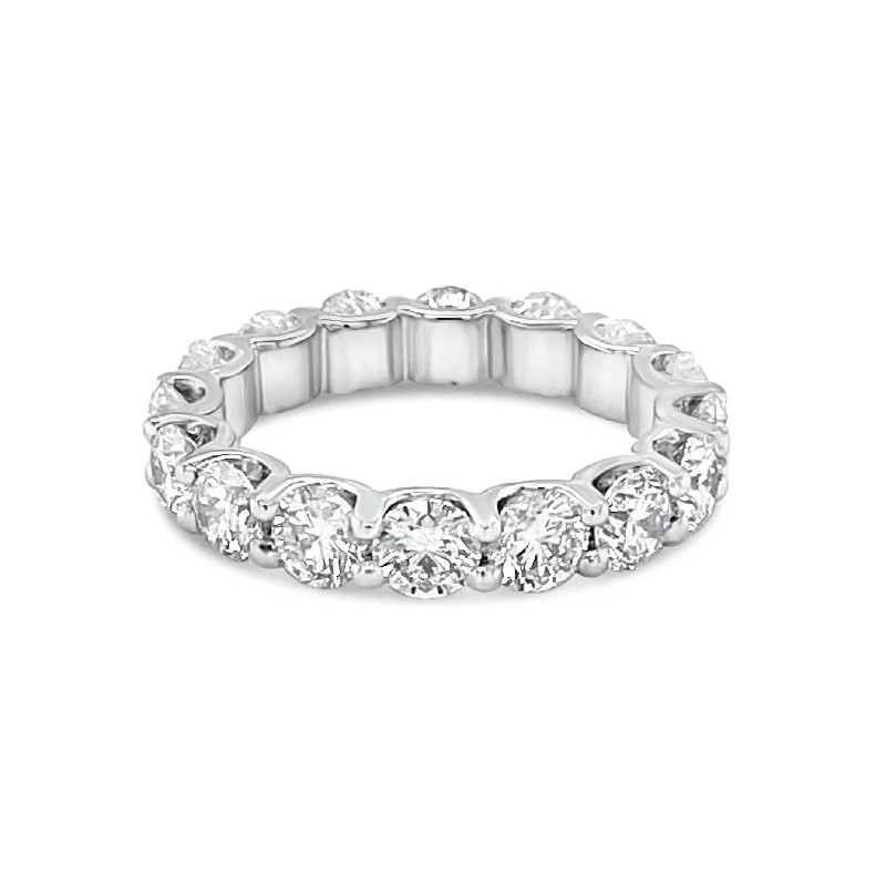 Stackable Engagement Rings-Brilliant cut Diamonds "The Gracious" Eternity Band