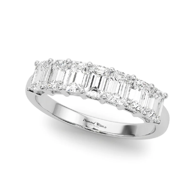 Classic Gold Engagement Rings-7 emerald cut diamond anniversary ring