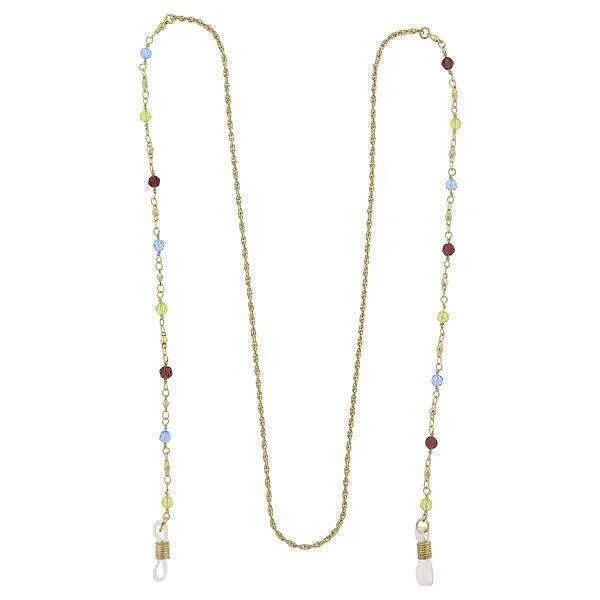 Adjustable Necklaces-1928 Jewelry Multi-Color Beaded Eyeglass Holder Chain Necklace 32"