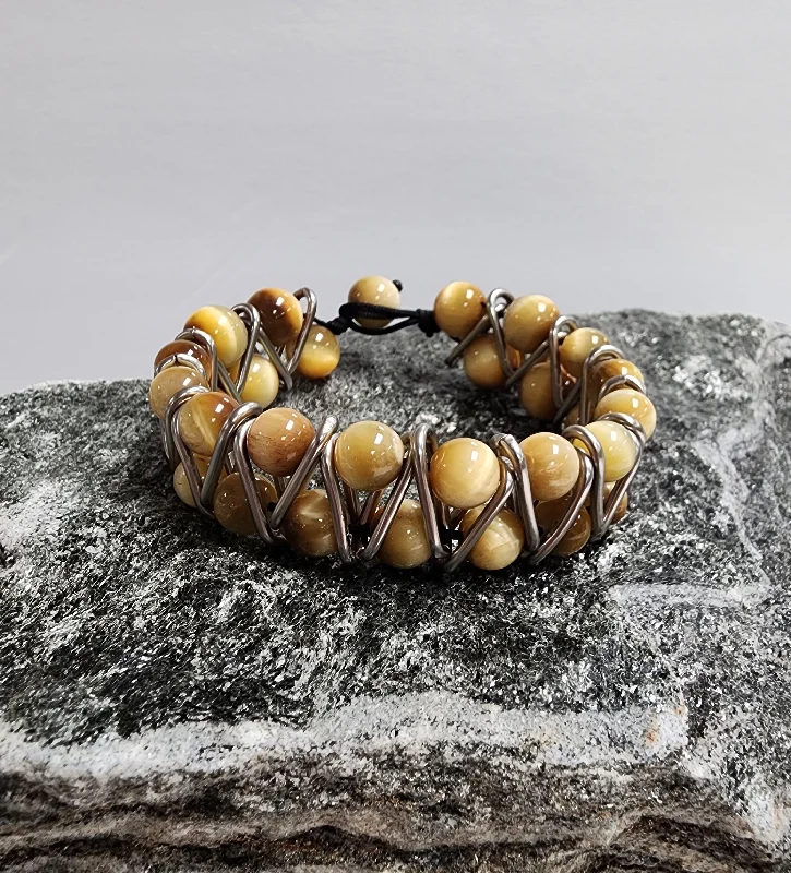 Custom Gemstone Stackable Bracelets for Women-The Tay Helix Bracelet