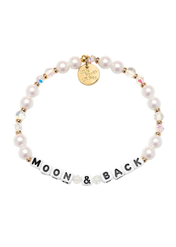 Personalized Bracelets for Special Occasions-LITTLE WORDS BRACELET - MOON AND BACK