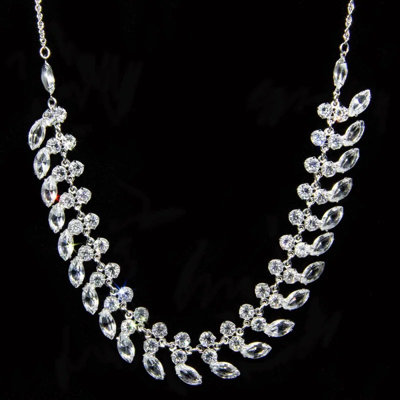 Fathers Day Necklaces-1928 Jewelry True Vintage Vintage Austrian Crystal Collar Necklace 15"