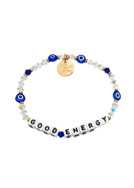 Unique Women’s Customizable Gemstone Bracelets-LITTLE WORDS BRACELET - GOOD ENERGY