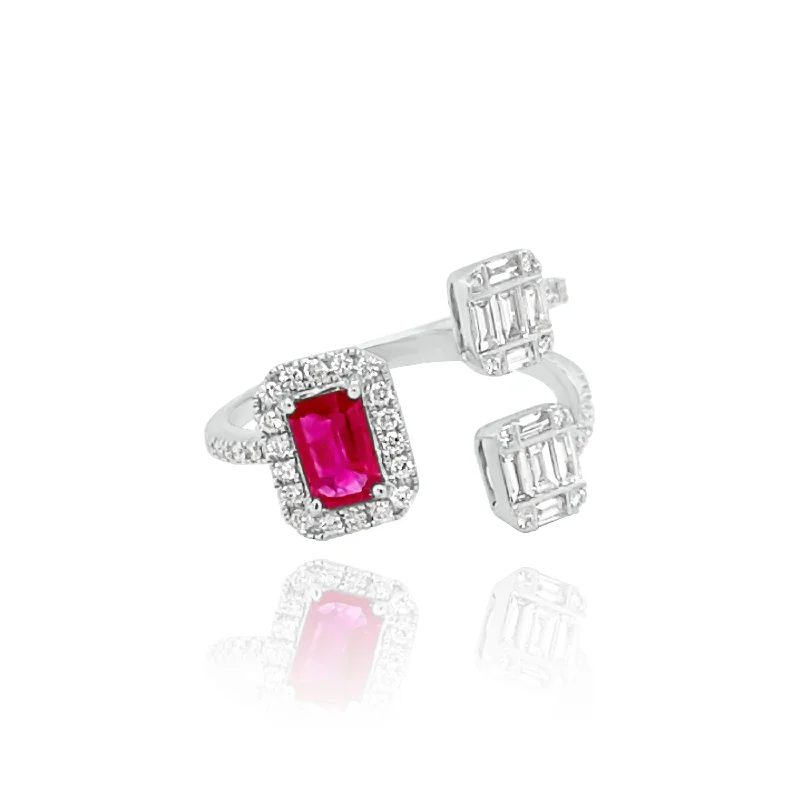 Simple Promise Wedding Rings-DIAMONDS & RUBIES "SIMPHONY" RING.