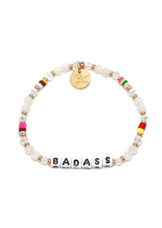 Customizable Women’s Leather Bracelets-LITTLE WORDS BRACELET - BADASS