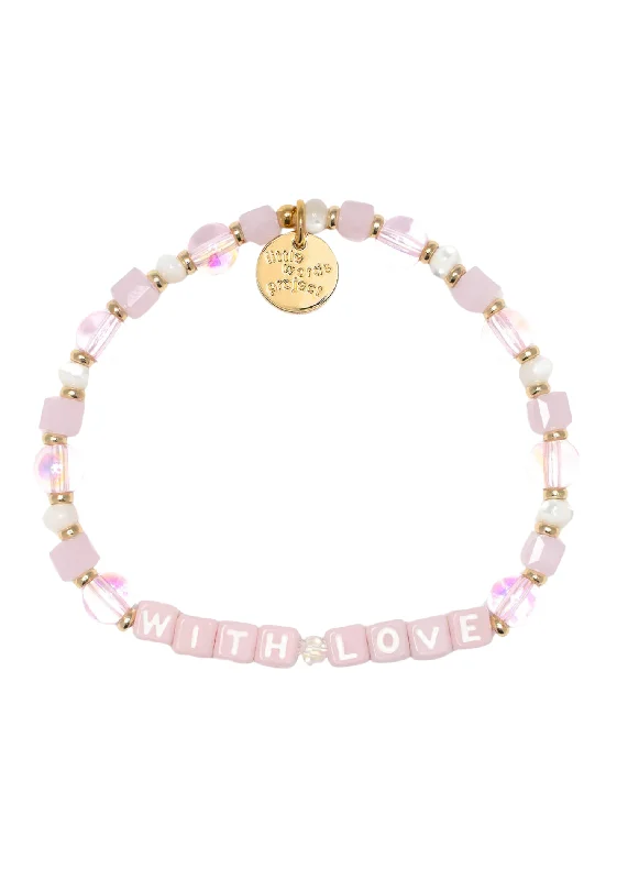 Handcrafted Gold Bracelets for Women-LITTLE WORDS BRACELET - WITH LOVE