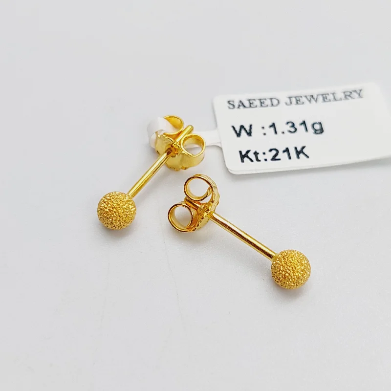 Bold Stud Earrings-Sanded Screw Earrings