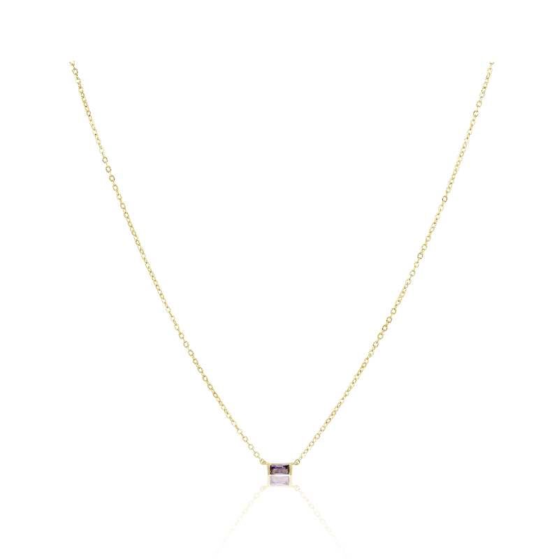 Statement Chain Necklaces-Willow Necklace- Purple