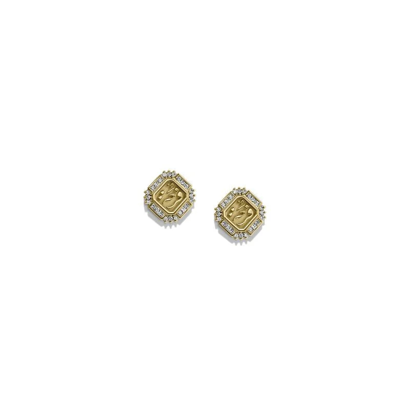 Luxury Earrings for Weddings-Joyful button earrings