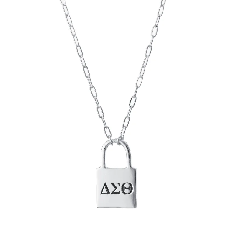 Quote Necklaces-Sorority Lock Necklace