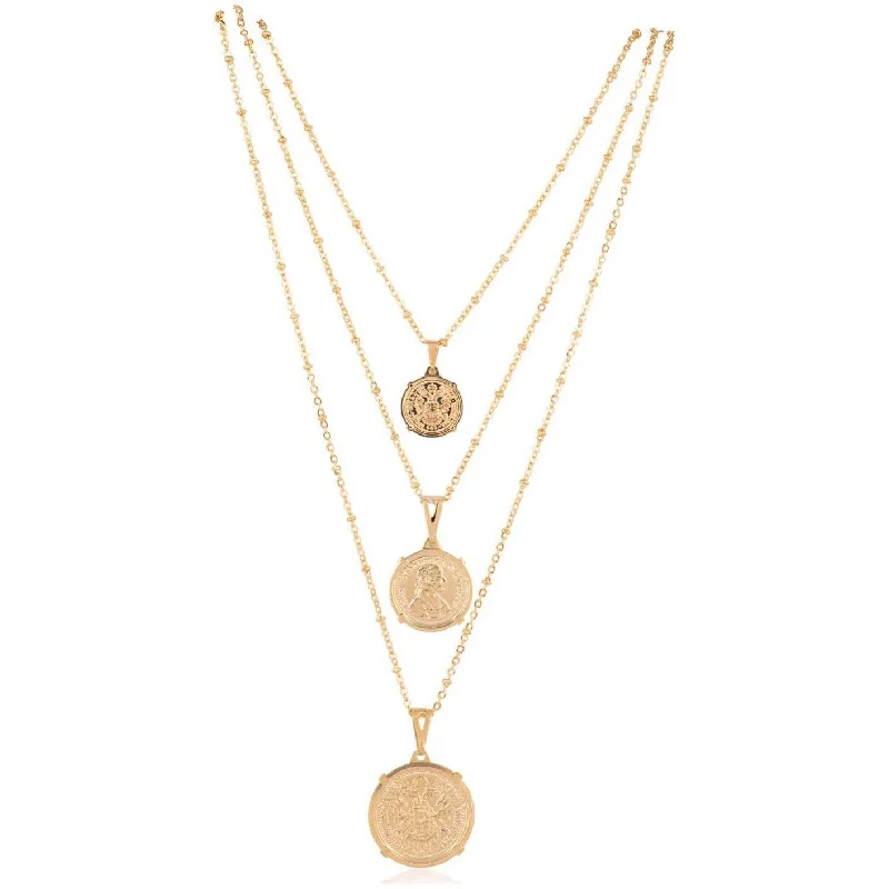 Vintage Gold Necklaces-Emperor Coin Necklace