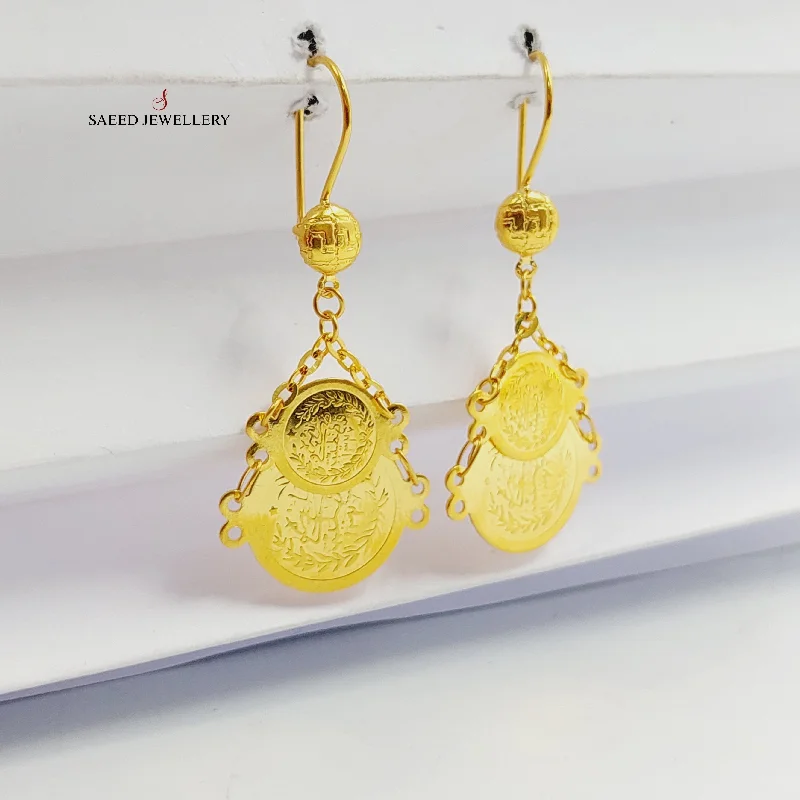 Fashionable Gold Earrings-Rashadi Eighths Earrings