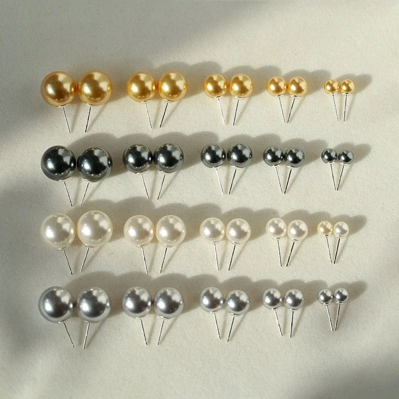 Multi-Pearl Earrings-Korean Artificial Pearl Stud Earrings