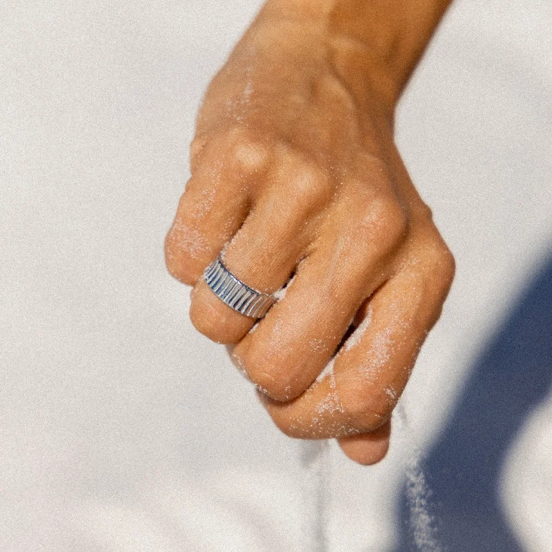 Sapphire Engagement Rings-Roman Ring Silver