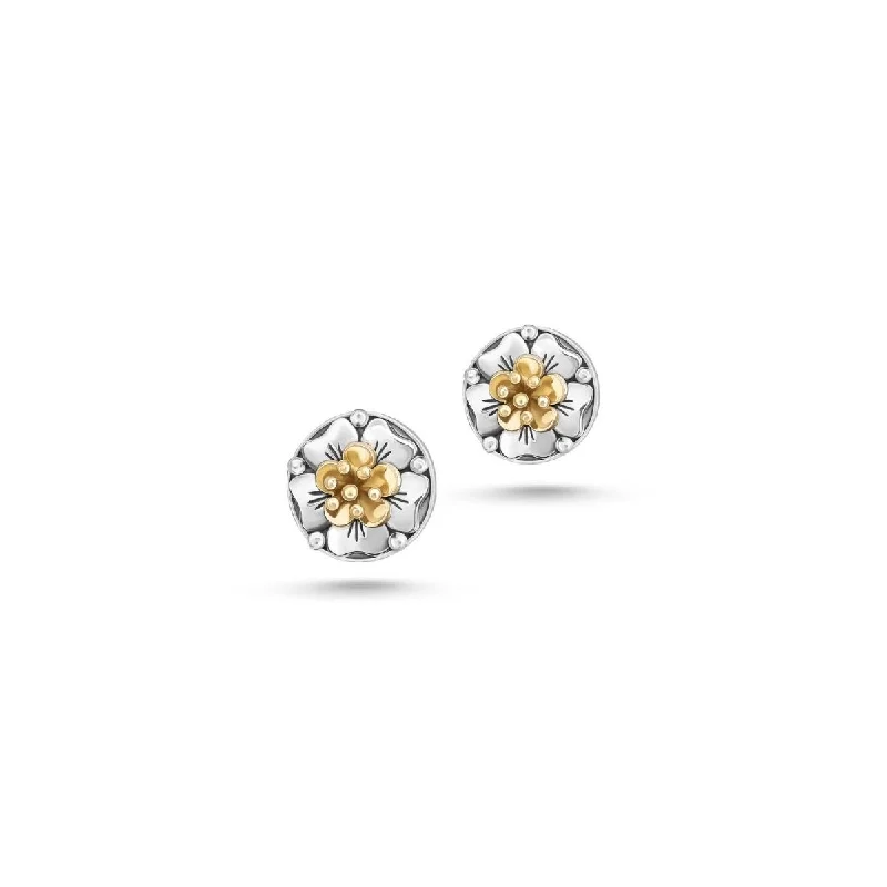 Handmade Pearl Earrings-Floral Stud Earrings