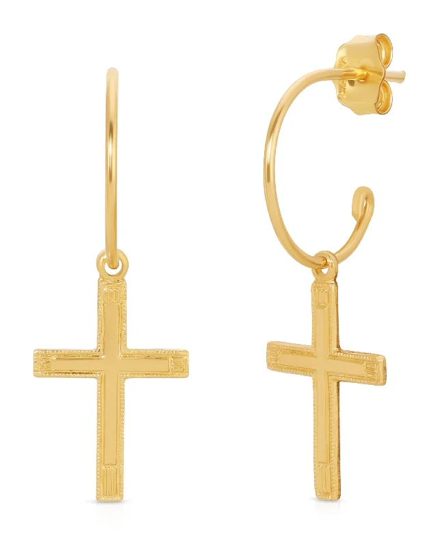 Multi-Stone Earrings-Balson Cross Earrings