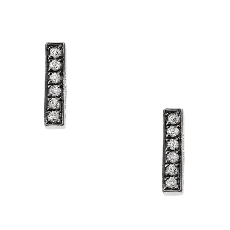 Geometric Drop Earrings-Heidi Studs Silver