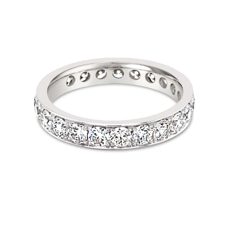 Classic Gold Engagement Rings-Channel set Brilliant cut Diamonds Eternity Ring