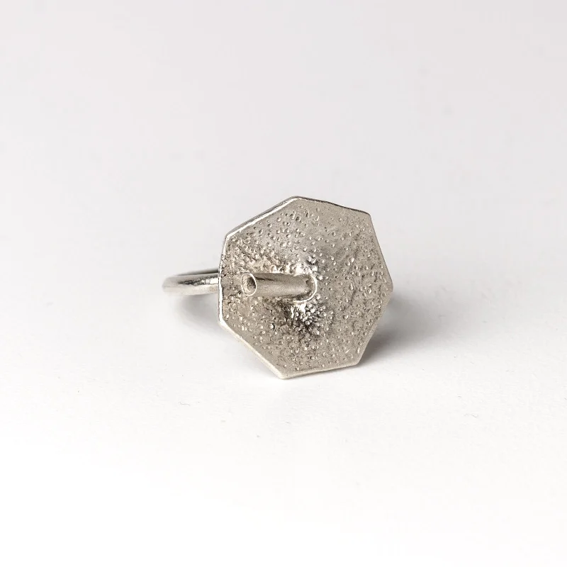 Wedding Rings with Custom Stones-Geometric  Flower Ring