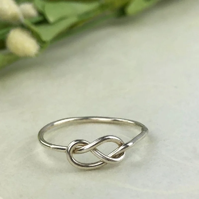 Art Deco Rings-True Silver Knot Ring