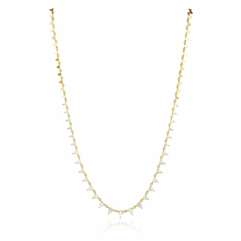 Antique Gold Necklaces-Vienna Cz Necklace