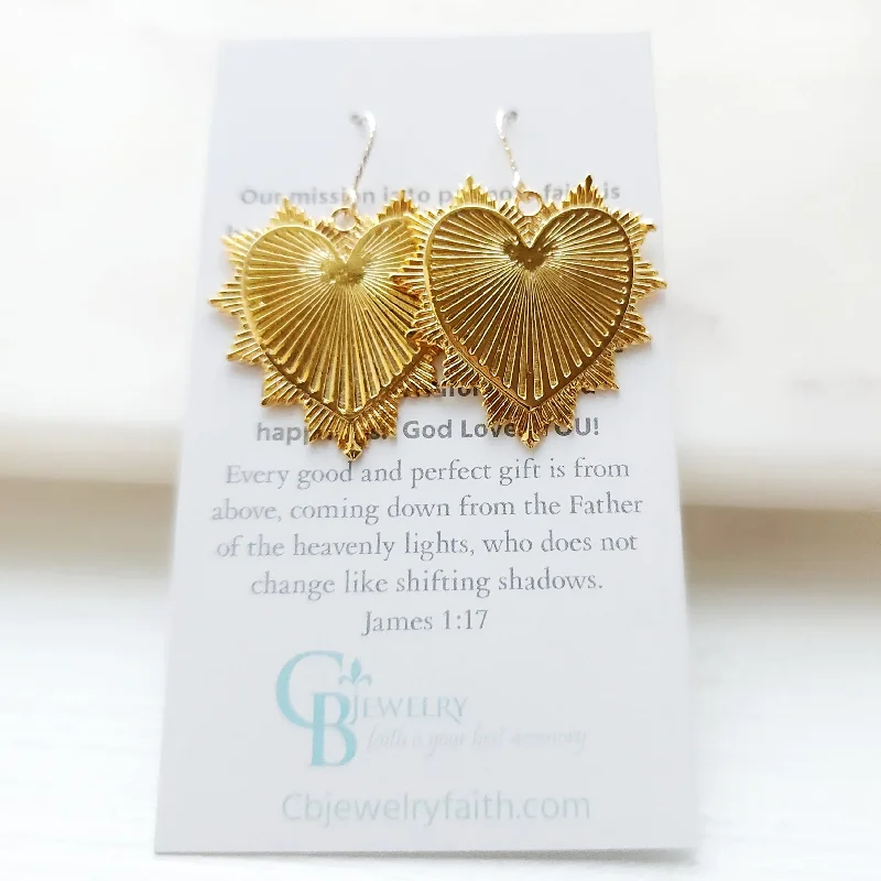 Trendy Dangle Earrings-First Love Heart Earrings