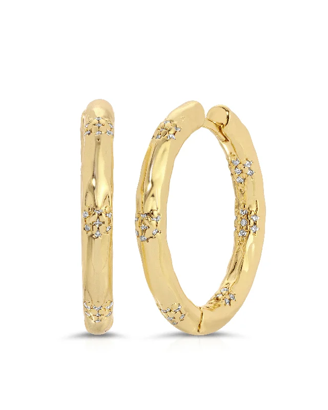 Designer Stud Earrings-Bilbao Hoops Large