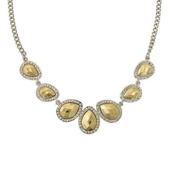 Animal Necklaces-1928 Jewelry Fusion Lux Teardrop Collar Necklace 16" + 3" Extender