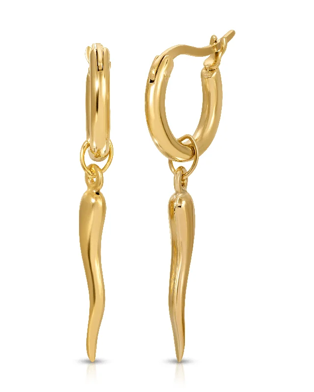 Gold Chain Earrings-Cornellio Hoops