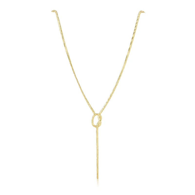 Cute Gold Necklaces-Angela Knot Necklace