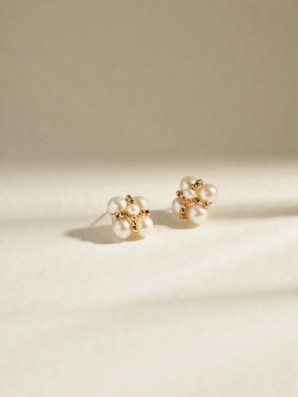 Multi-Layered Earrings-Embellished Series Lucky Clover Ear Clip Ear Studs