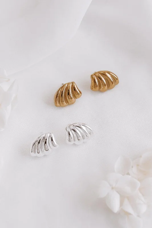 Simple Gold Earrings-Aine - Stainless Steel Stud Earrings