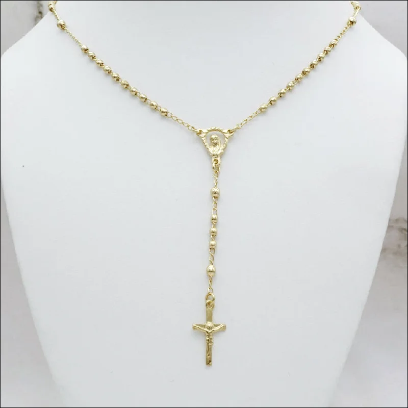 Mixed Metal Necklaces-Rosary Necklace