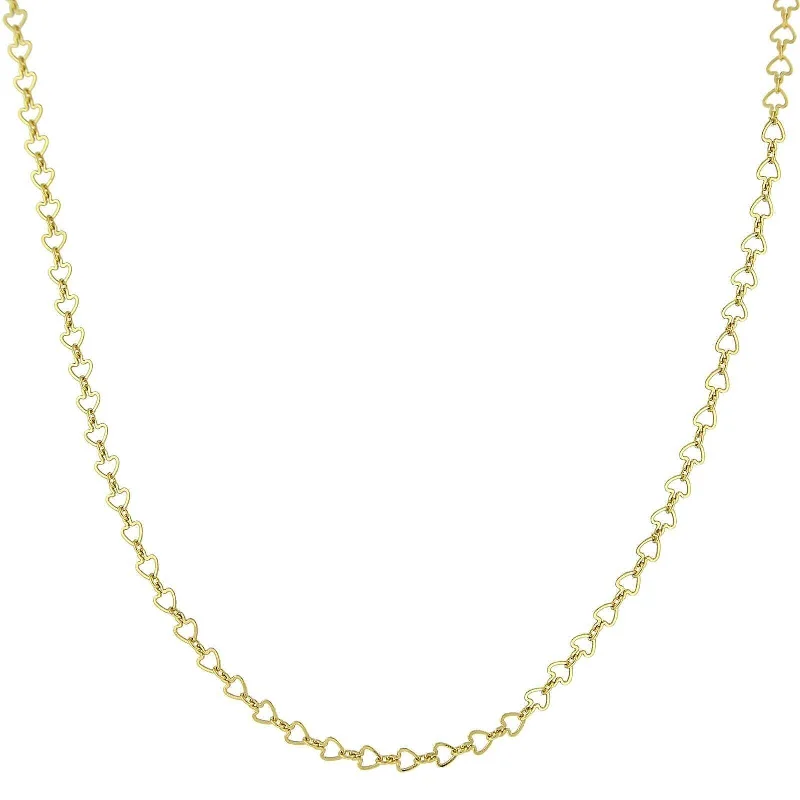 Textured Necklaces-1928 Jewelry Gold Heart Chain Necklace 16"