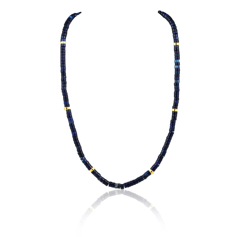 Simple Pendant Necklaces-Isla Beaded Necklace Sapphire