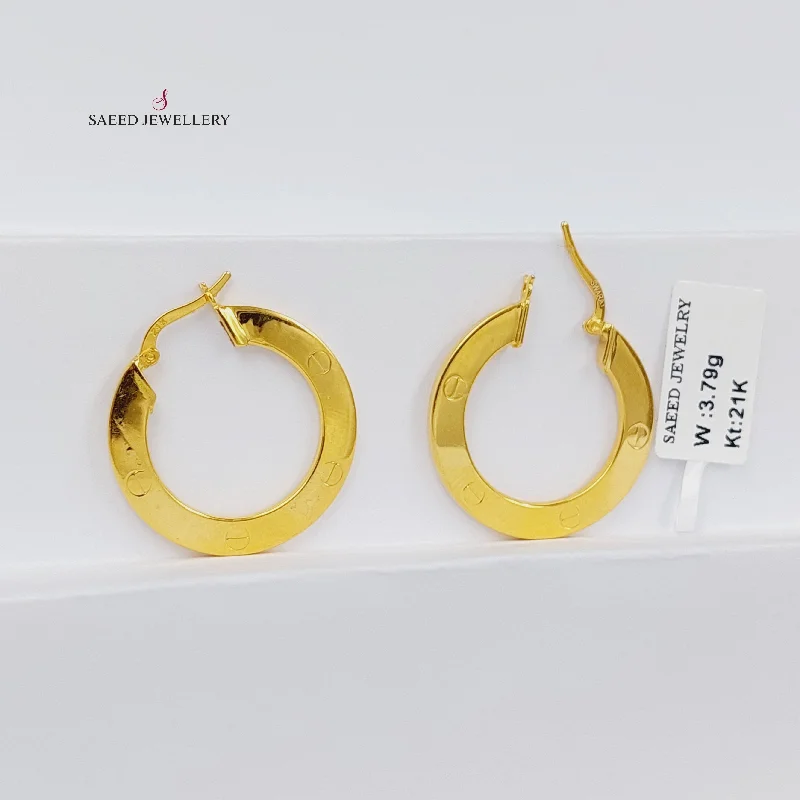 Gold Gemstone Stud Earrings-Hoop Earrings