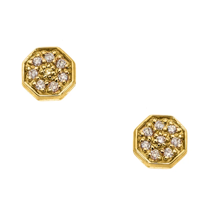 Silver Designer Earrings-Elizabeth Studs