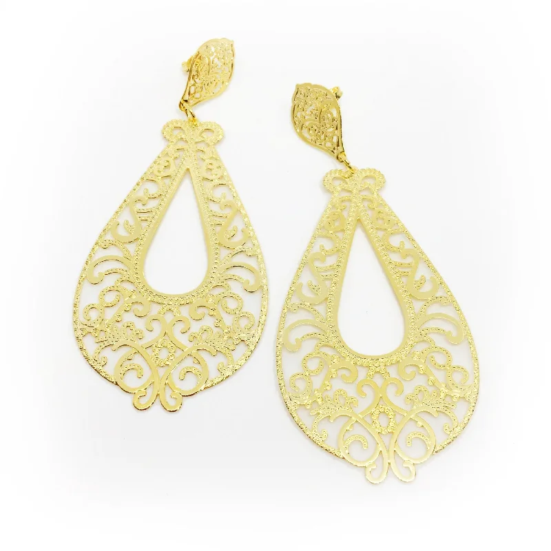 Clear Drop Earrings-Dijon Drop Earrings