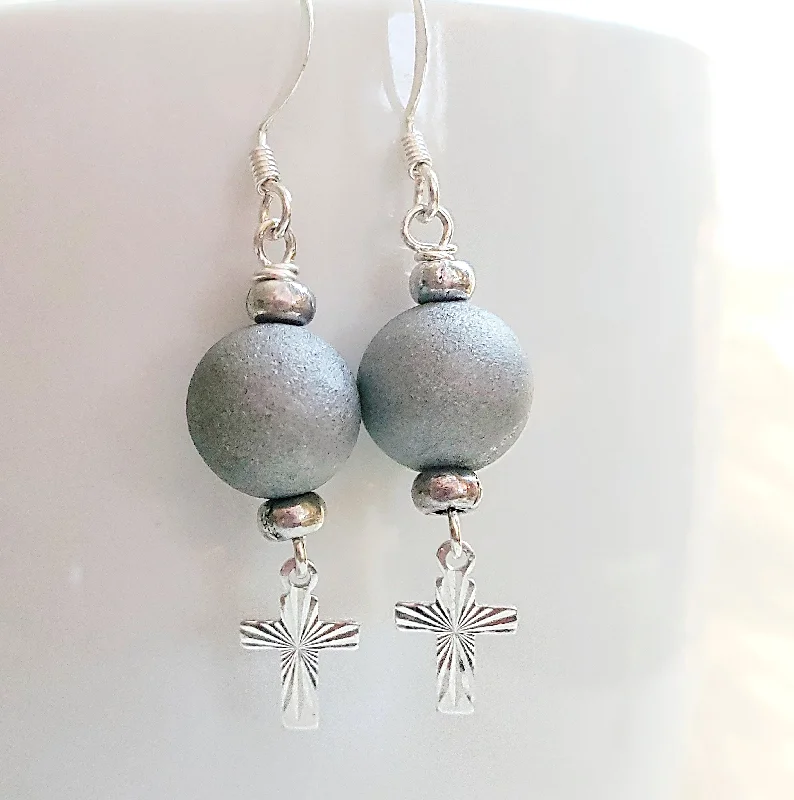 Unique Silver Drop Earrings-She Warrior Earrings