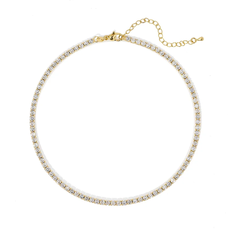 Love Heart Necklaces-Chloe Tennis Choker