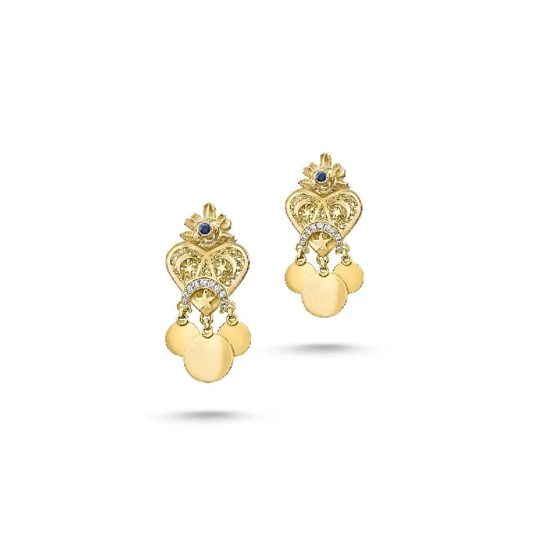 Crystal and Silver Earrings-Ghalia Earrings