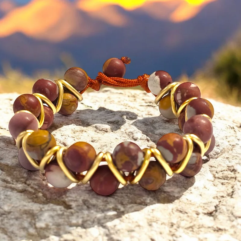 Personalized Custom Chain Bracelets-The Jimmy Helix Jasper Bracelet