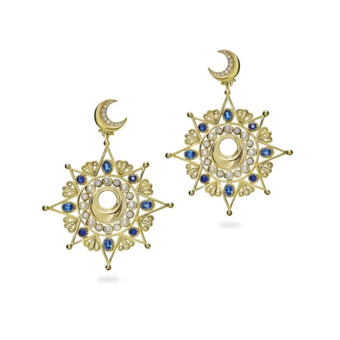 Elegant Drop Stud Earrings-Ottoman Star Earrings