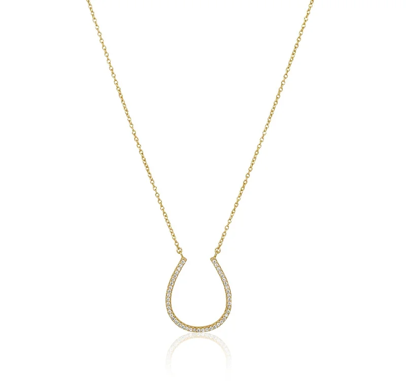 Affordable Necklaces-Lucky Horse Shoe Necklace