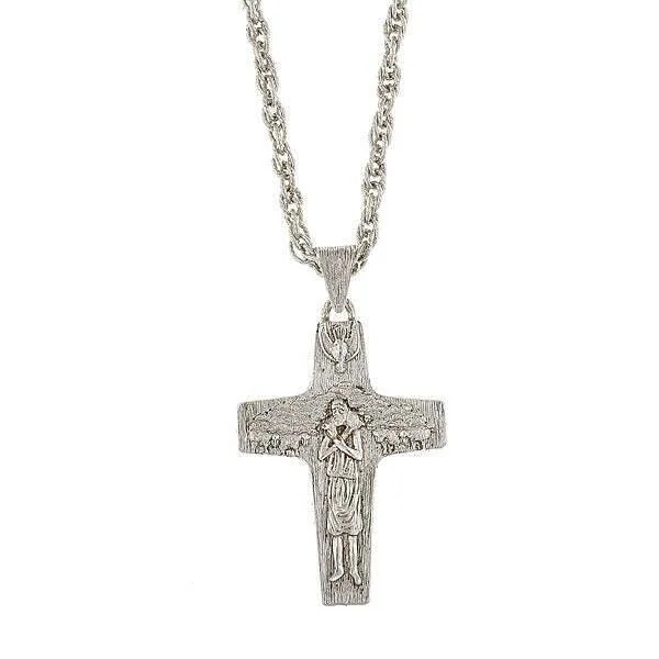 Fashionable Necklaces-Symbols Of Faith Pope Francis Pendant Necklace 26"