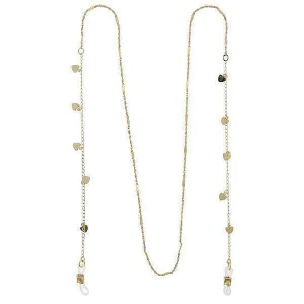 Simple Necklaces-1928 Jewelry Heart Charms Eyeglass Holder Chain Necklace 32"