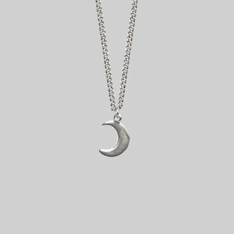 18K Gold Necklaces-AYSU. Mini Moon Crescent Necklace