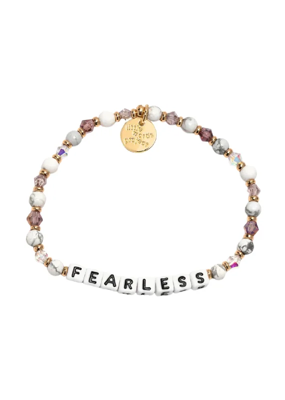 Custom Couples Bracelets with Name Engraving-LITTLE WORDS BRACELET - FEARLESS