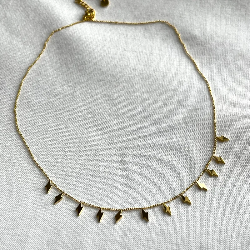 Luxury Gold Necklaces-Bolted Choker