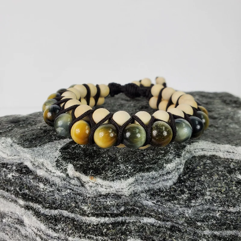 Personalized Men’s Beaded Bracelets-The Tramaine Triple Bracelet